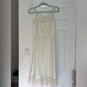 Vintage white satin slip